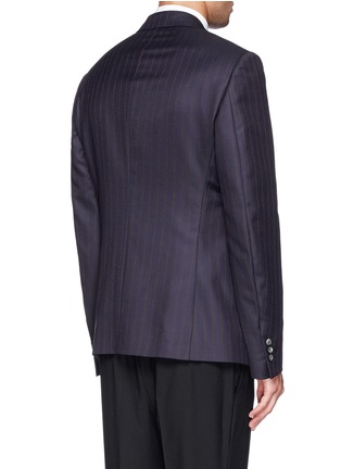 Back View - Click To Enlarge - ALEXANDER MCQUEEN - Logo pinstripe wool-cashmere blazer