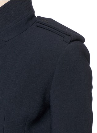 Detail View - Click To Enlarge - ALEXANDER MCQUEEN - Military wool crepe peplum jacket