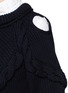 Detail View - Click To Enlarge - ALEXANDER MCQUEEN - Cable knit cold shoulder wool sweater
