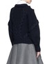 Back View - Click To Enlarge - ALEXANDER MCQUEEN - Cable knit cold shoulder wool sweater