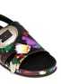 Detail View - Click To Enlarge - TOGA SHOES - Brush paint print buckle leather sandals