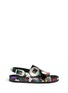 Main View - Click To Enlarge - TOGA SHOES - Brush paint print buckle leather sandals