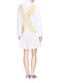 Figure View - Click To Enlarge - ANNA K - Stripe cross back pleat dress