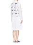 Figure View - Click To Enlarge - ANNA K - Eye print back perforated pleat dress