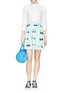 Detail View - Click To Enlarge - ANNA K - Eye print apron poplin shirt dress