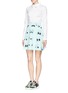 Figure View - Click To Enlarge - ANNA K - Eye print apron poplin shirt dress