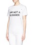 Front View - Click To Enlarge - ANNA K - 'I Am Not A Blogger' slogan T-shirt