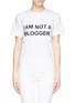 Main View - Click To Enlarge - ANNA K - 'I Am Not A Blogger' slogan T-shirt