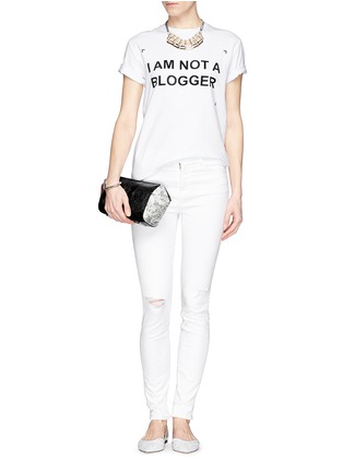 Figure View - Click To Enlarge - ANNA K - 'I Am Not A Blogger' slogan T-shirt