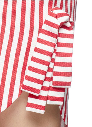 Detail View - Click To Enlarge - ANNA K - Stripe twill collar dress
