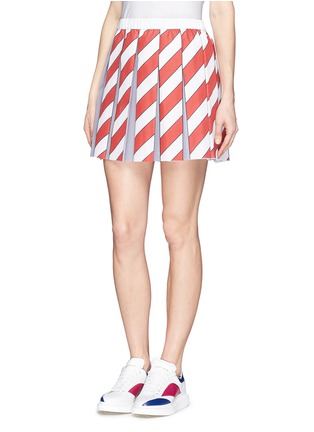 Front View - Click To Enlarge - ANNA K - Stripe pleat skirt