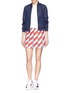 Figure View - Click To Enlarge - ANNA K - Stripe pleat skirt