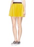 Front View - Click To Enlarge - ANNA K - Stripe waist pleat skirt