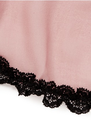 Detail View - Click To Enlarge - FLEUR DU MAL - 'Babydoll' lace trim silk chiffon mini slip