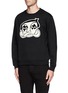 Front View - Click To Enlarge - HACULLA - 'Les' character patch sweatshirt