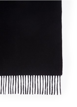 Detail View - Click To Enlarge - ISH - Brushed cashmere fringe scarf