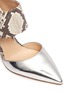 Detail View - Click To Enlarge - GIANVITO ROSSI - Mirror leather python mules