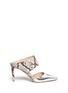 Main View - Click To Enlarge - GIANVITO ROSSI - Mirror leather python mules