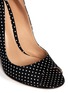 Detail View - Click To Enlarge - GIANVITO ROSSI - Peep toe ankle polka dot pumps
