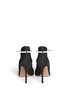 Back View - Click To Enlarge - GIANVITO ROSSI - Peep toe ankle polka dot pumps