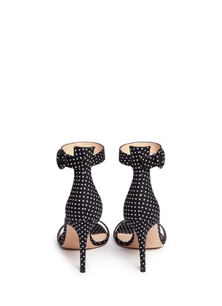 Back View - Click To Enlarge - GIANVITO ROSSI - Polka dot print sandals