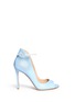 Main View - Click To Enlarge - GIANVITO ROSSI - Peep toe leather ankle strap pumps