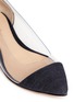 Detail View - Click To Enlarge - GIANVITO ROSSI - Clear PVC denim flats