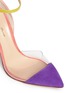 Detail View - Click To Enlarge - GIANVITO ROSSI - PVC trim colourblock suede d'Orsay pumps