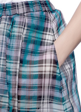 Detail View - Click To Enlarge - NO.21 - Plaid print silk organdy maxi skirt