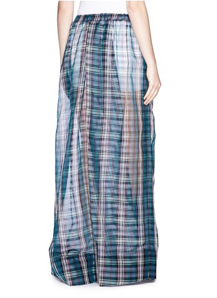Back View - Click To Enlarge - NO.21 - Plaid print silk organdy maxi skirt