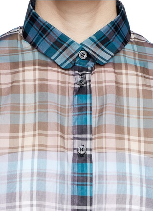 Detail View - Click To Enlarge - NO.21 - Embroidery back silk check shirt