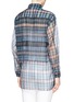 Back View - Click To Enlarge - NO.21 - Embroidery back silk check shirt