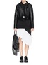 Detail View - Click To Enlarge - FYODOR GOLAN - Asymmetric pleat skirt sweatshirt dress