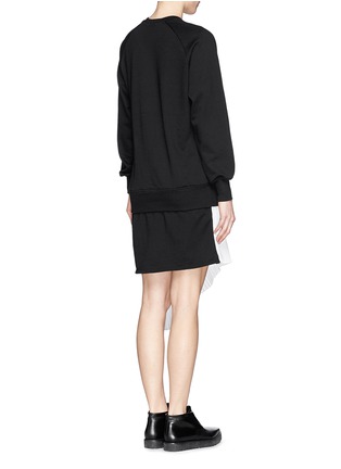 Back View - Click To Enlarge - FYODOR GOLAN - Asymmetric pleat skirt sweatshirt dress