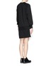 Back View - Click To Enlarge - FYODOR GOLAN - Asymmetric pleat skirt sweatshirt dress