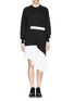 Main View - Click To Enlarge - FYODOR GOLAN - Asymmetric pleat skirt sweatshirt dress