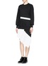 Figure View - Click To Enlarge - FYODOR GOLAN - Asymmetric pleat skirt sweatshirt dress