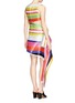 Back View - Click To Enlarge - FYODOR GOLAN - Rainbow stripe cutout asymmetric dress