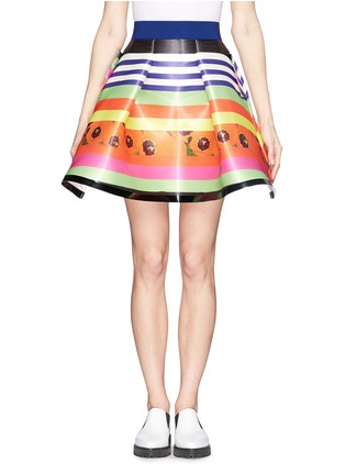 Main View - Click To Enlarge - FYODOR GOLAN - 'Press Play' poppy stripe trapeze skirt