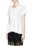 Front View - Click To Enlarge - CHLOÉ - Pattern peplum T-shirt
