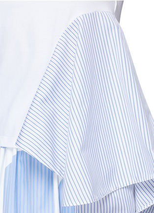 Detail View - Click To Enlarge - STELLA MCCARTNEY - Stripe asymmetric draped side T-shirt
