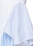Detail View - Click To Enlarge - STELLA MCCARTNEY - Stripe asymmetric draped side T-shirt