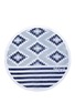 Detail View - Click To Enlarge - THE BEACH PEOPLE - 'The Montauk' fringed mix pattern roundie towel
