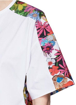 Detail View - Click To Enlarge - PORTS 1961 - Floral print back poplin shirt