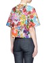 Back View - Click To Enlarge - PORTS 1961 - Floral print back poplin shirt
