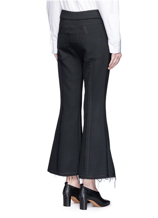 Back View - Click To Enlarge - 73401 - Raw edge cropped flared pants