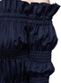 Detail View - Click To Enlarge - 73401 - Ruffle smocked off-shoulder wool top