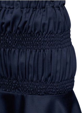 Detail View - Click To Enlarge - 73401 - Ruffle smocked wool mini skirt