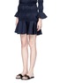 Front View - Click To Enlarge - 73401 - Ruffle smocked wool mini skirt