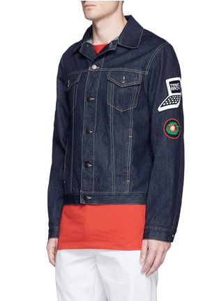 Front View - Click To Enlarge - STELLA MCCARTNEY - Graphic logo patch denim jacket